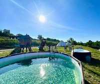 Glamping z jacuzzi i basenem BIESZCZADY