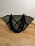 Torba na lato, shopper w kolorze oliwka/czarny