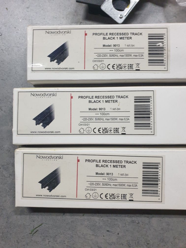 PROFILE RECESSED TRACK 1 METRE black 9013 Nowodvorski