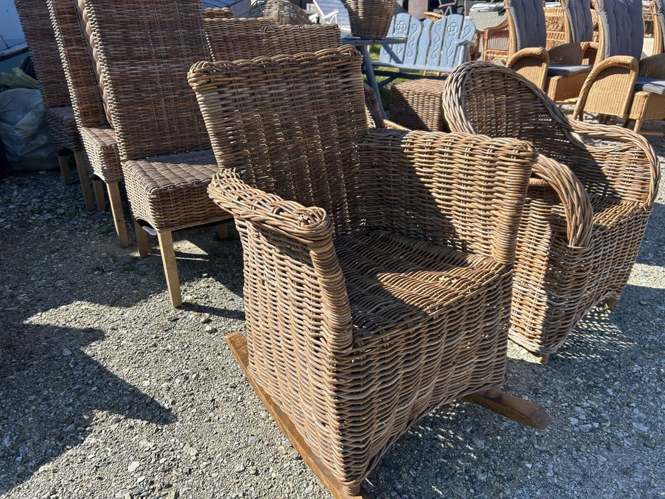 Fotele ratanowe stylowe promocja