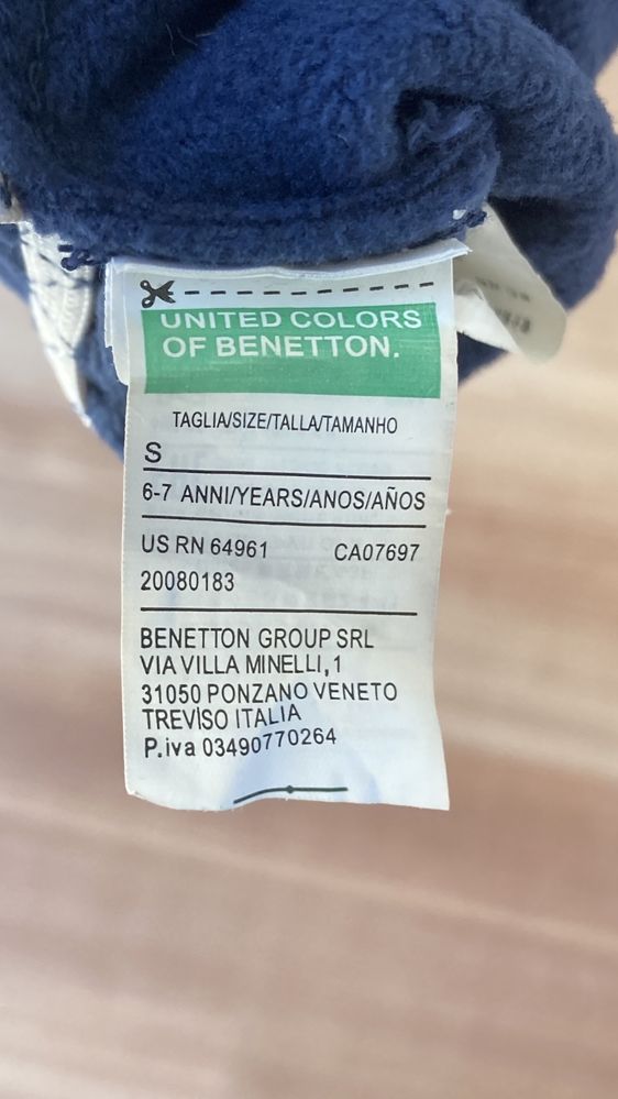 Luvas Benetton, azuis, tipo polar