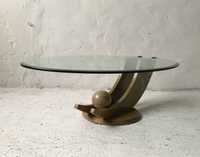 Stolik marmur kryształ lata 80 90 vintage design #62