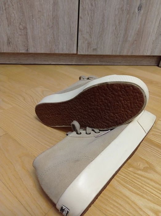 Skórzane zamszowe trampki do kostki Superga 38