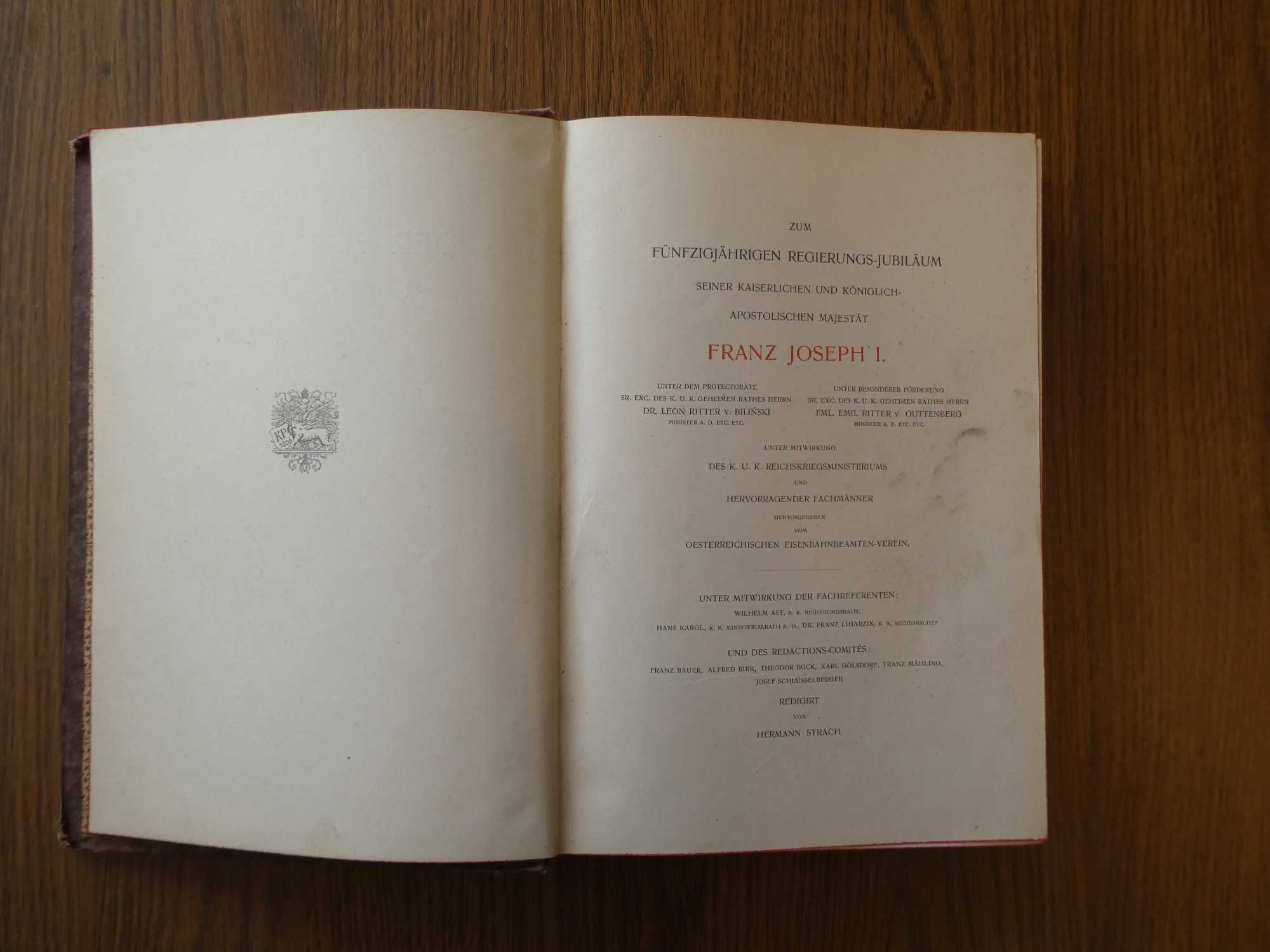 Historia kolei austro-węgierskiej (jęz.niem.) 1898 r - tom I, część II