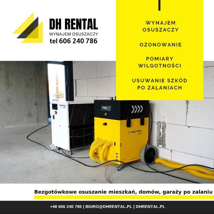 Wynajem osuszaczy | Pochłaniacz wilgoci | Osuszanie po zalaniu Opole