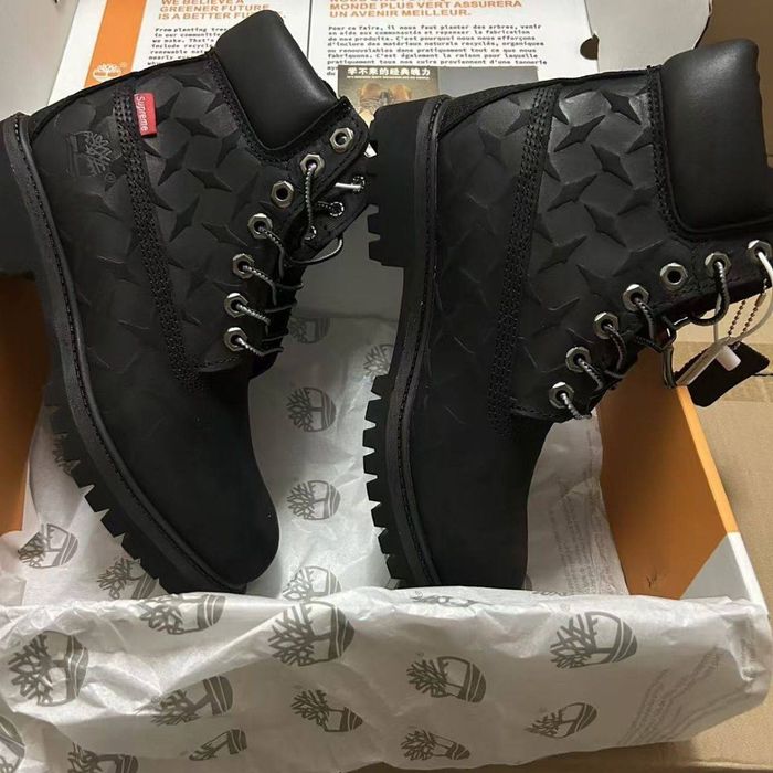 Чорні Ботинки Supreme x Timberland/ Супрім/ Тімберленд/ Lanvin/