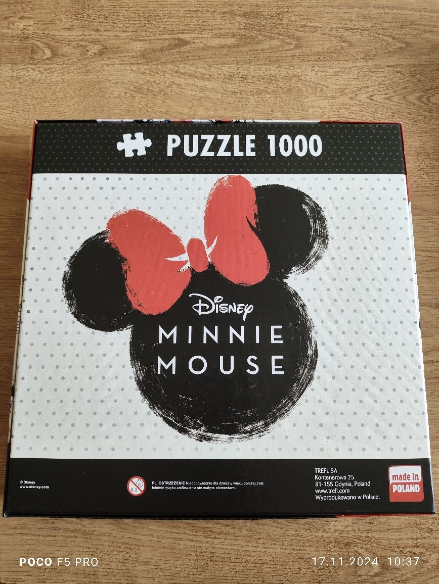 Puzzle Myszka Minnie 1000 elementów jak nowe