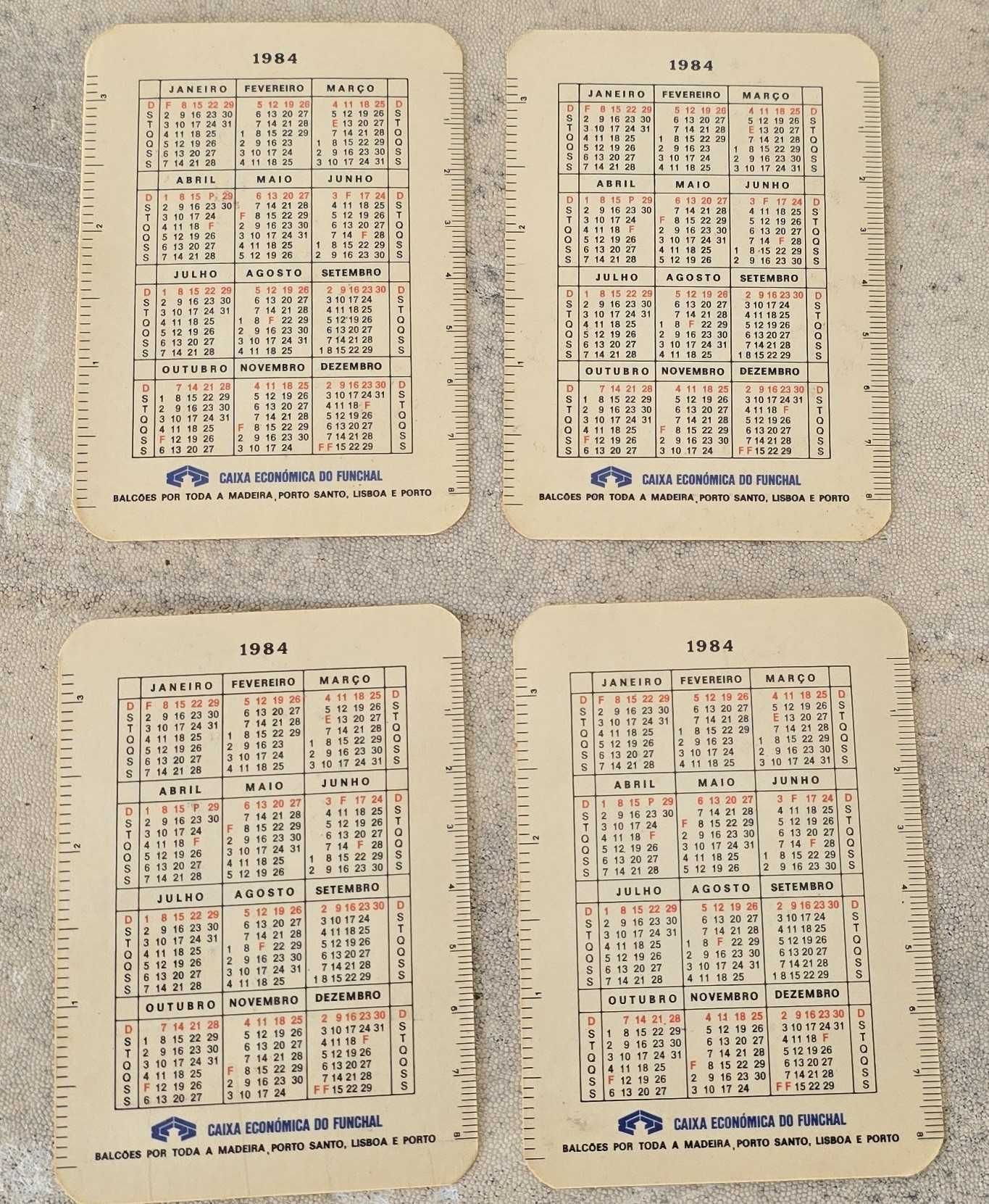 Calendarios 1984