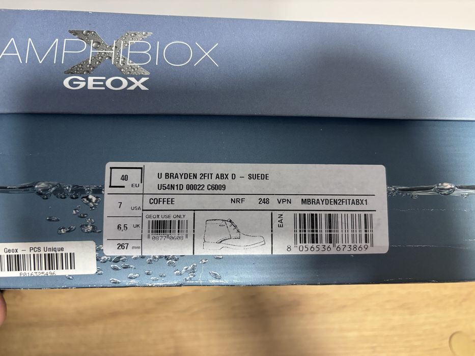 Черевики чоловічі Geox Men's Mbrayden Rain Boot, р. 41,5