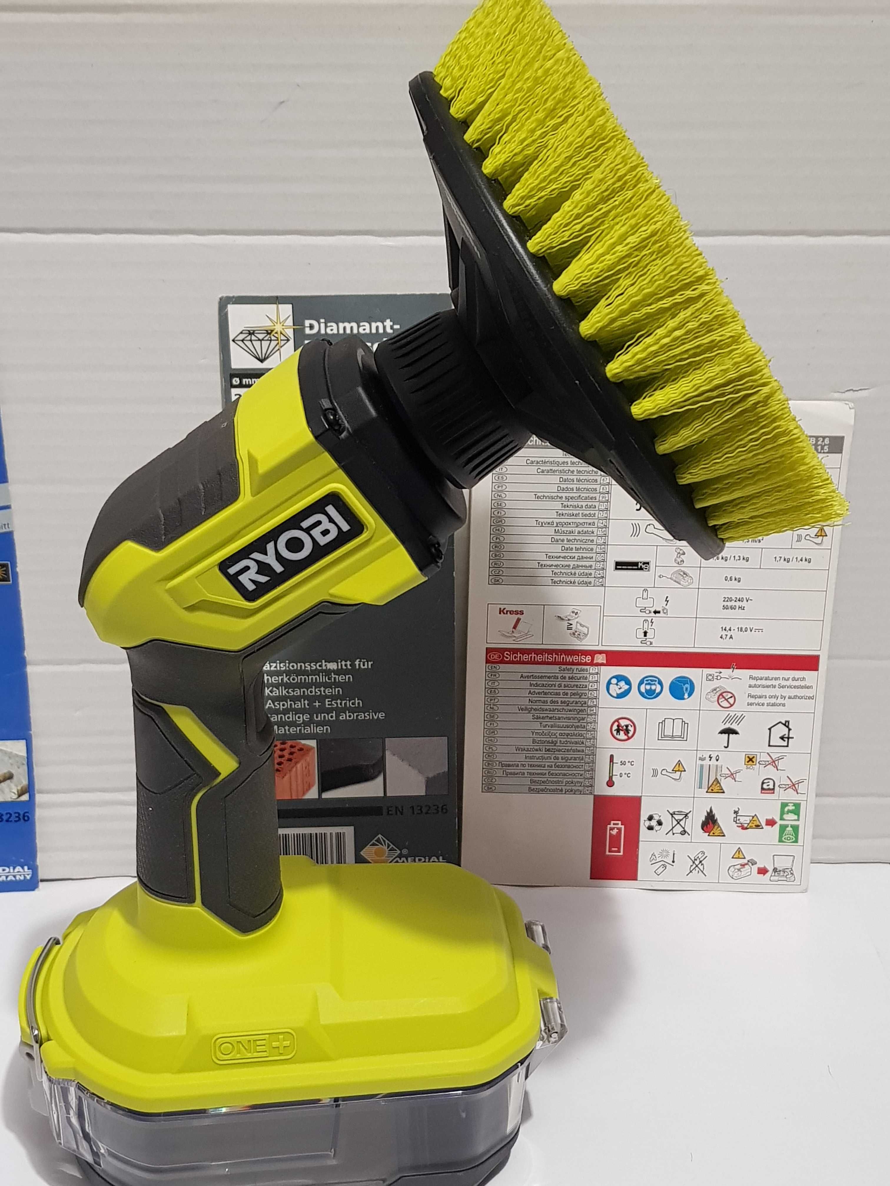 RYOBI R 18 CPS szczotka obrotowa akumulatorowa 18v myjąca IPX 7