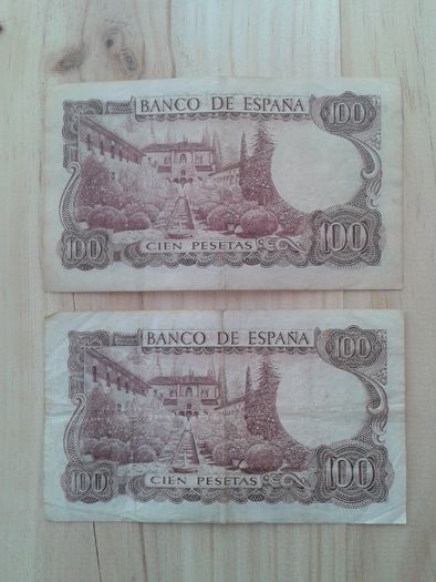 Notas de Banco antigas: Escudos, Libras, Pesetas, Francos