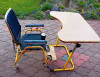 Stolik z regulacją  wraz z krzesłem dla dziecka niepełnosprawnego