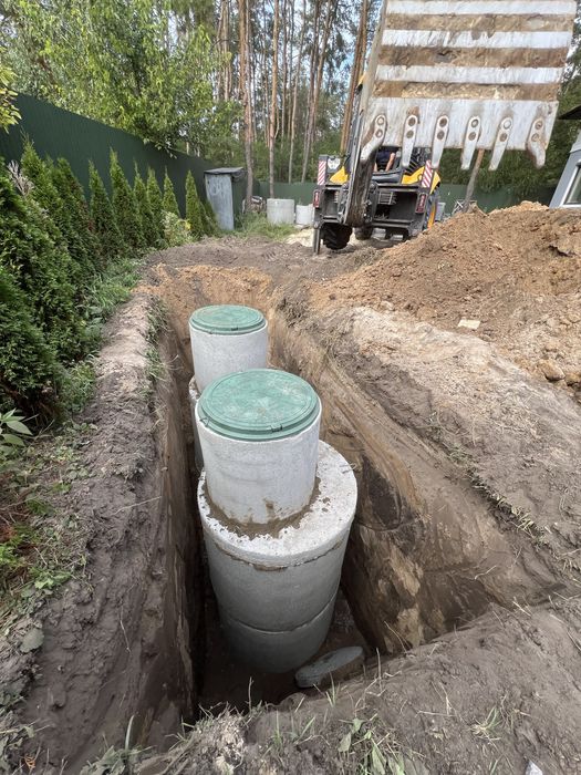 Септик під ключ Копка Каналізацій Траншей Кільця бетонні Вигрібні ями
