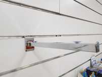 Poleias 30cm cromadas para multipainel / ripado, novas