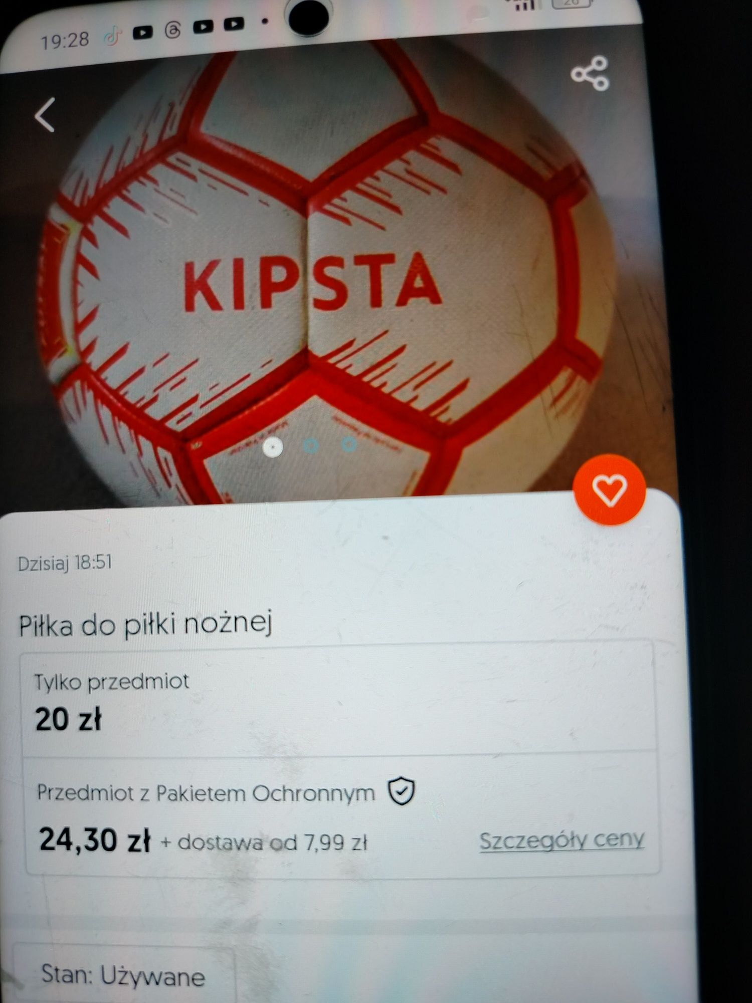 Piłka kipsta stan dobry
