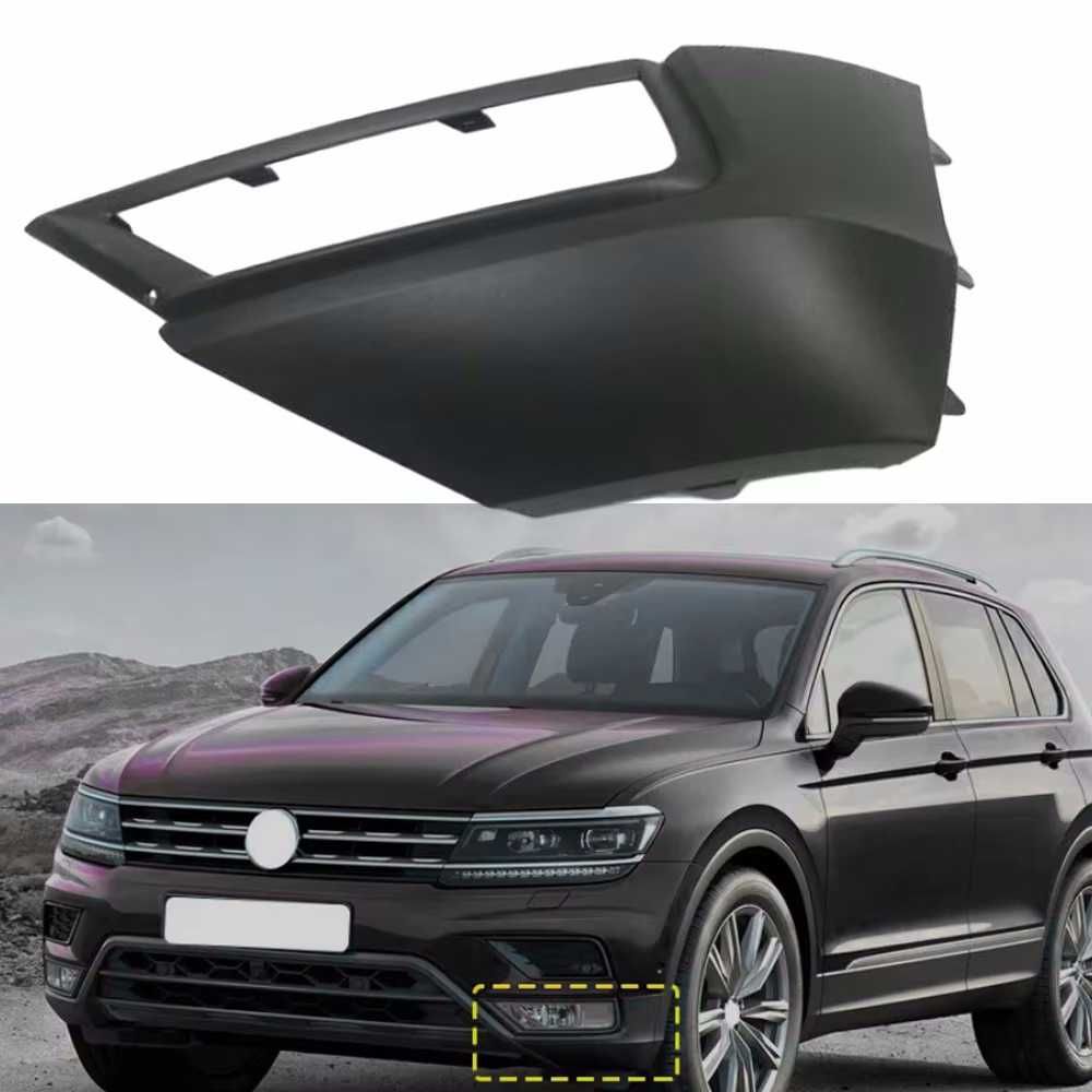 Заглушка решетка накладка ПТФ в бампер Тигуан 2 Tiguan рамка