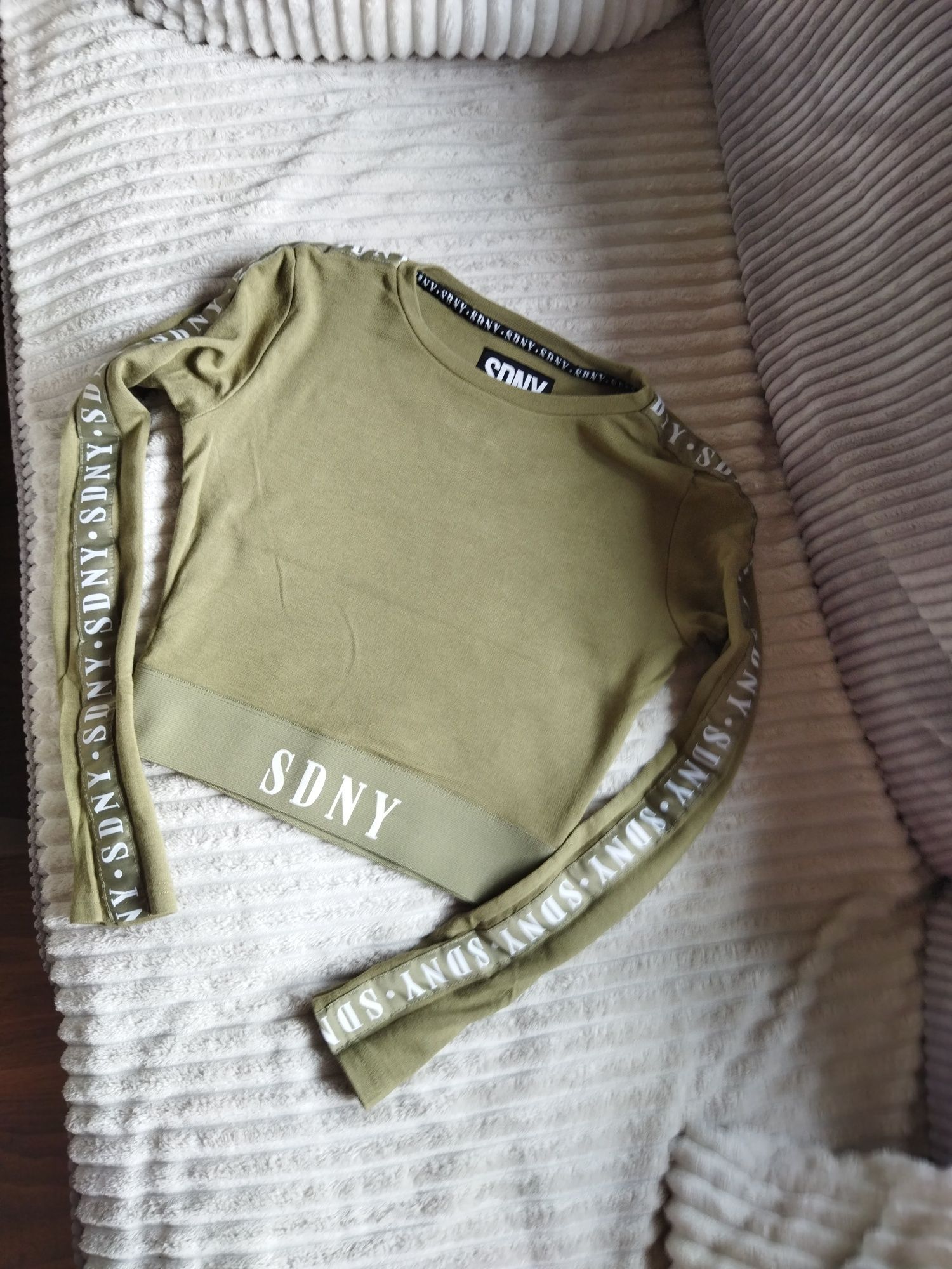 Bluza top khaki logowana r 34