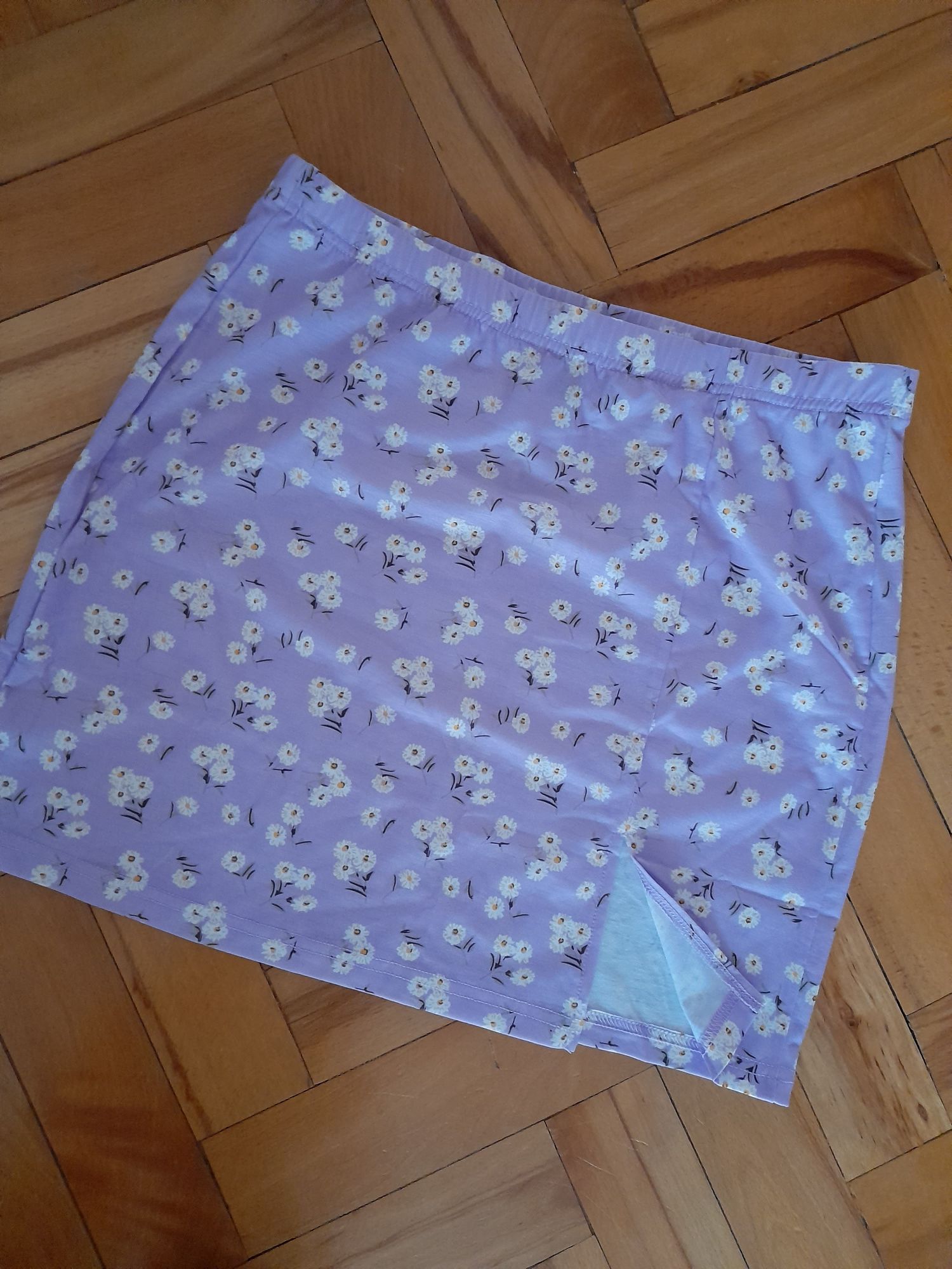 Nowa liliowa spodnica letnia Shein 40 L łączka lawendowa fioletowa