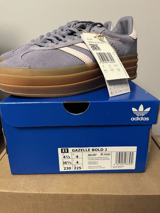Adidas Gazelle Bold damskie 36 2/3 nowe szare blekitne