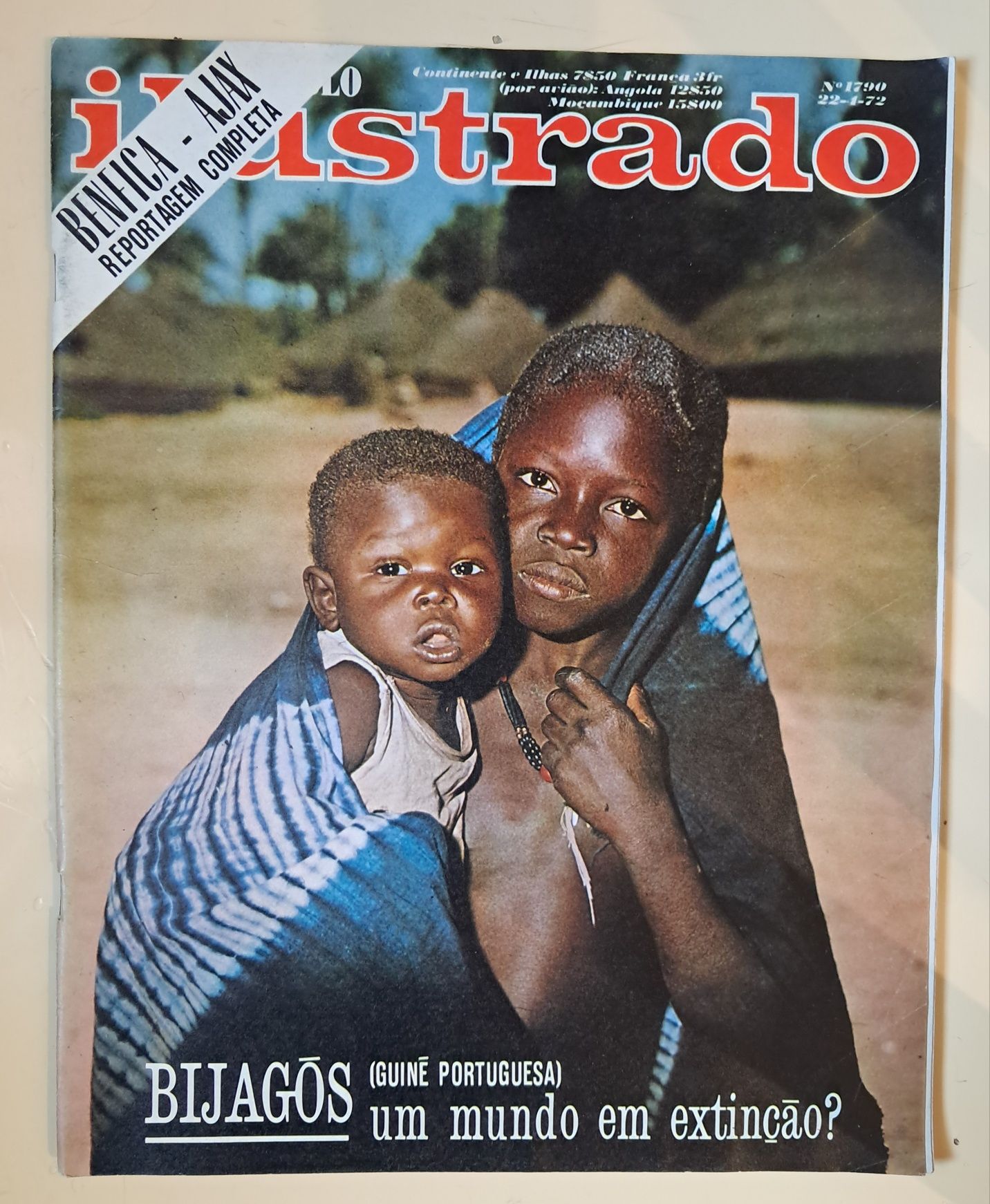 Revista Século Ilustrado, 1972 Reportagem Benfica.-Ajax.