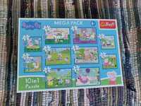 puzzle świnka peppa 10w1 wiek 4+