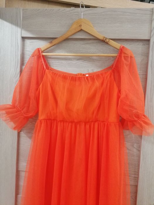 Długa sukienka na sesję ciążową XL