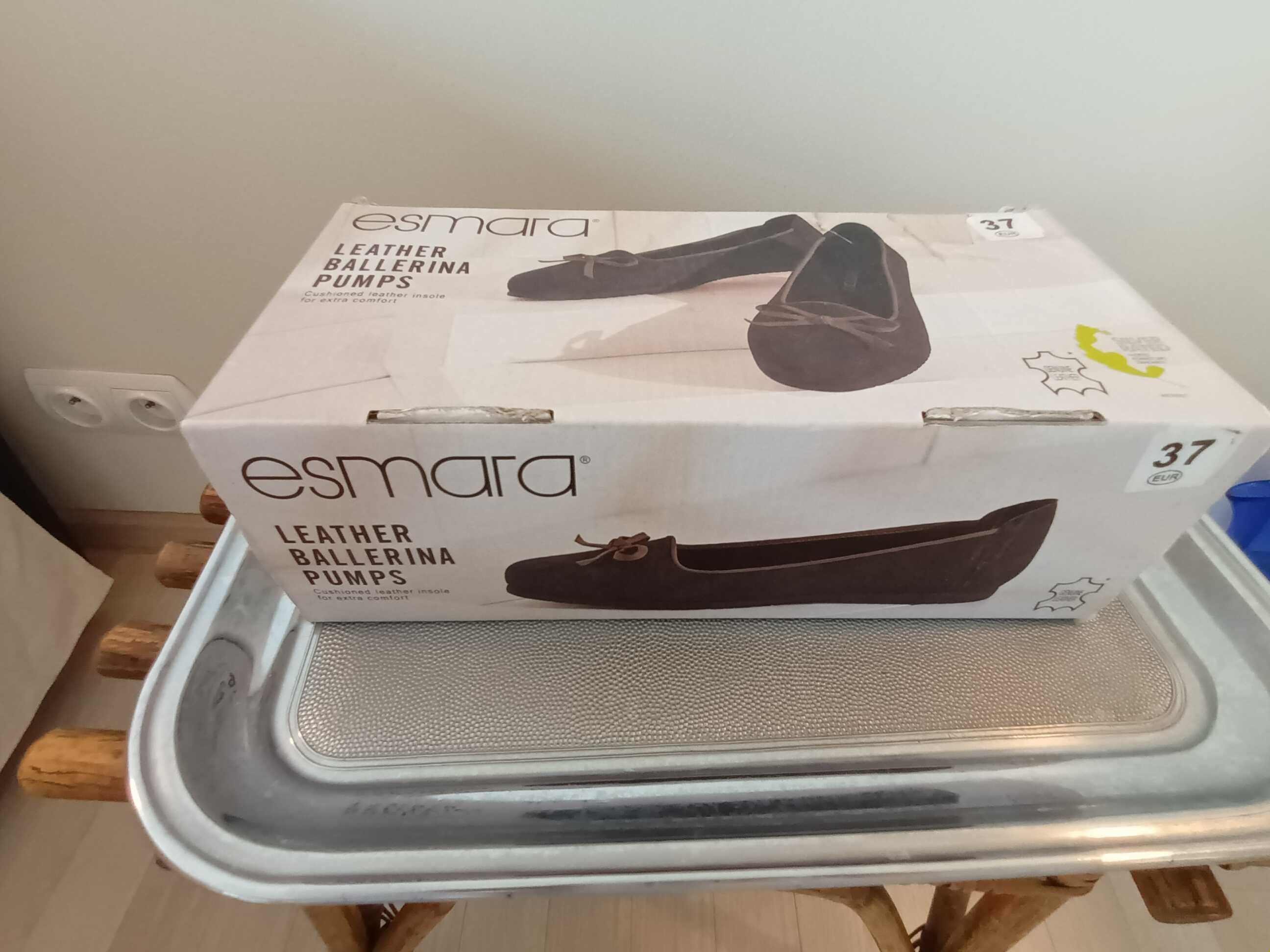 buty pantofelki baletki z naturalnej skóry czekoladowe cudo rozmiar 37