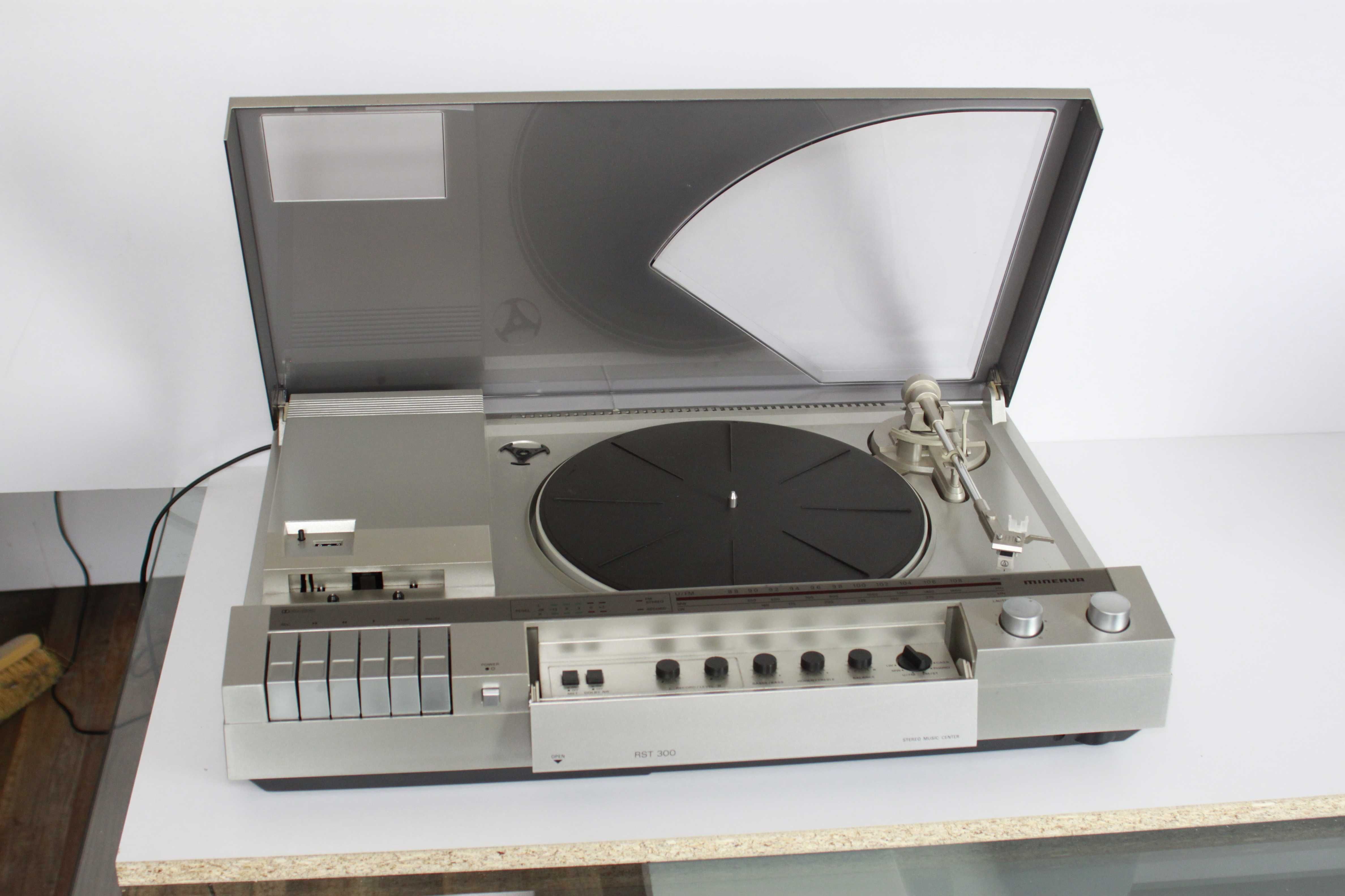 Gramofon deck radio wzmacniacz MINERVA RST300(Sharp,Grundig)
