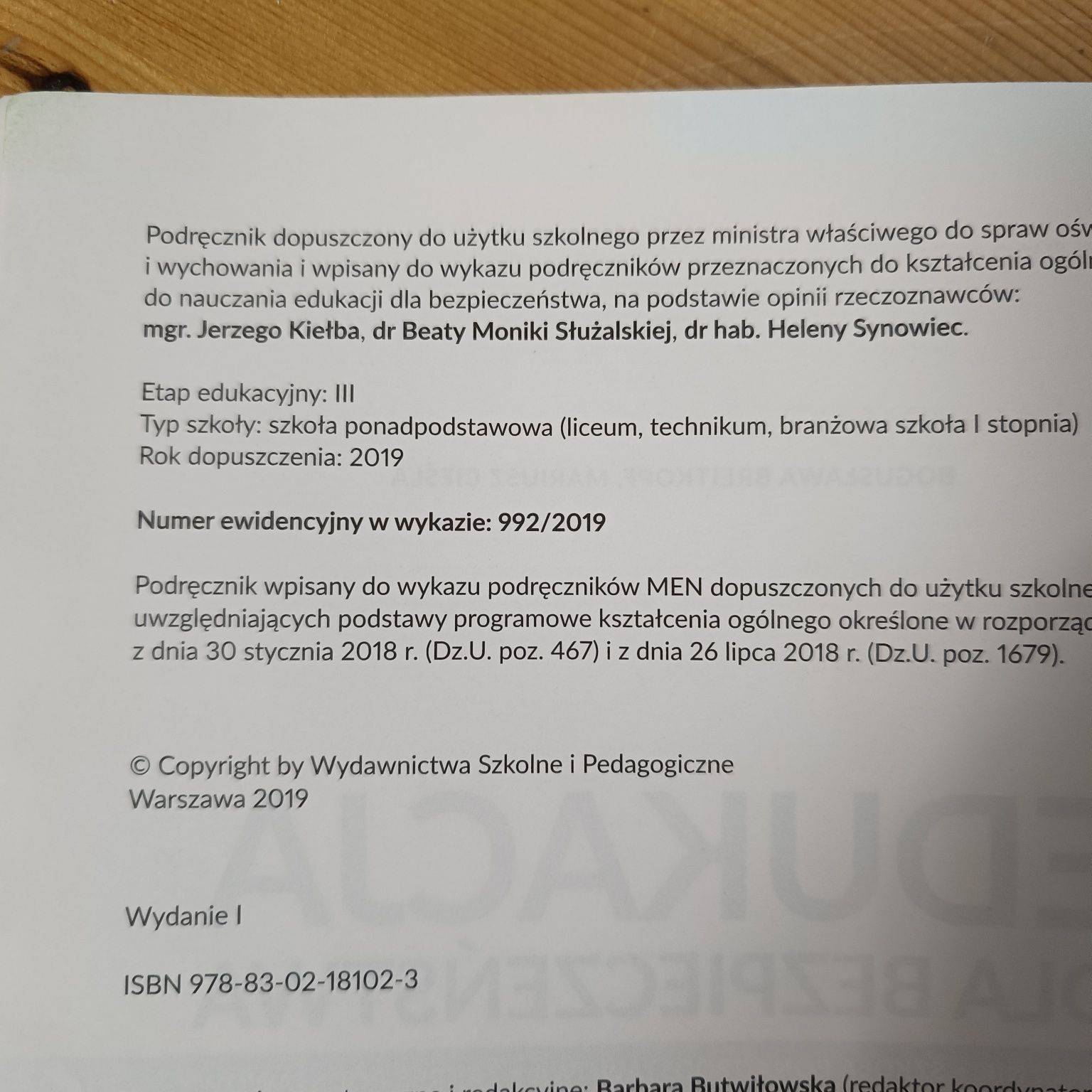 Edukacja dla bezpieczeństwa 1,