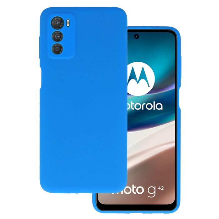 Silicone Lite Case Do Motorola Moto G42 Niebieski