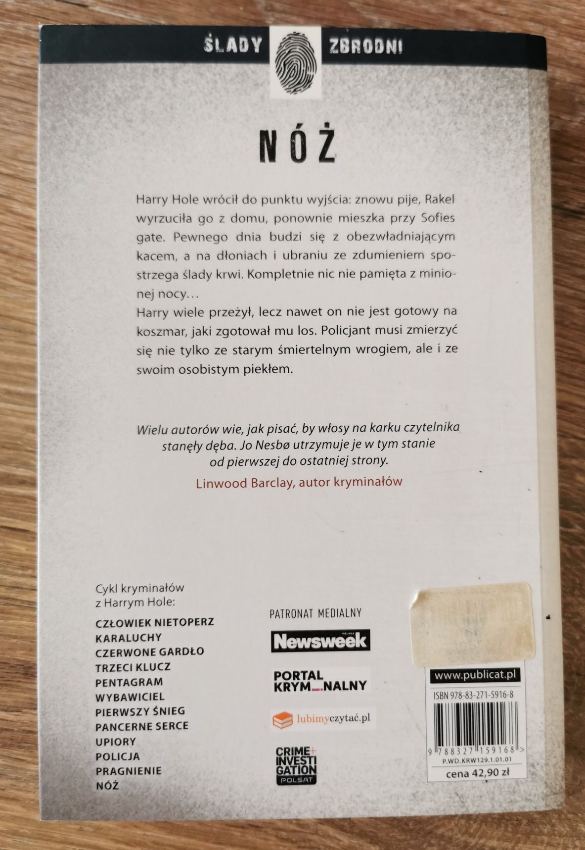 Jo Nesbo Nóż (Harry Hole)