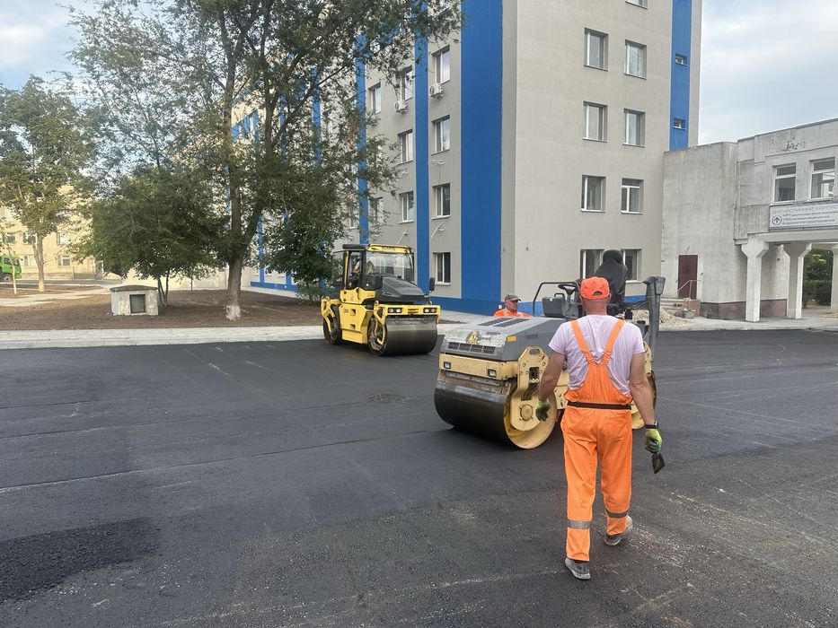 Асфальтні роботи, Запоріжжя, Дніпро. Благоустрій. Асфальтные работы.