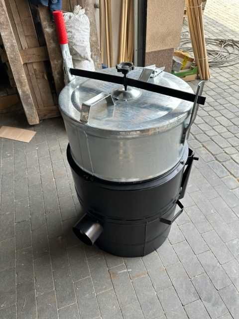 Parnik węglowy z blachy ocynkowanej 100L solidny gospodarczy na lata