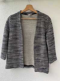 H&M narzutka sweter kardigan w paski r. S