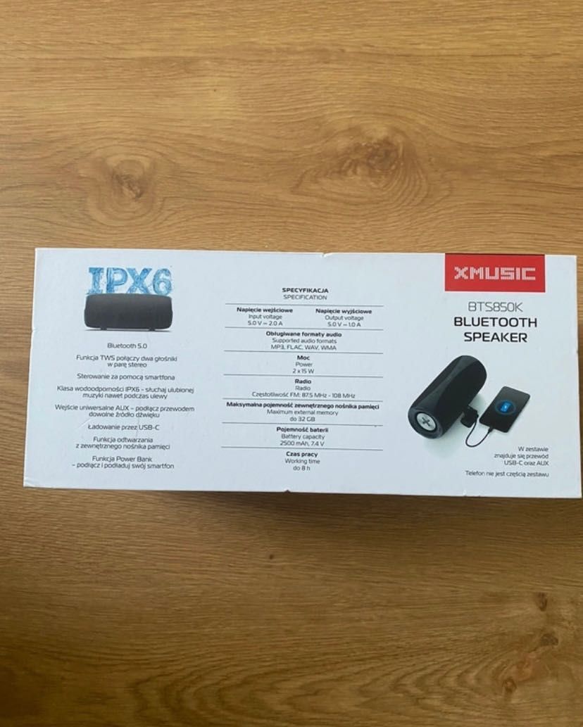Głośnik mobilny XMUSIC BTS850K