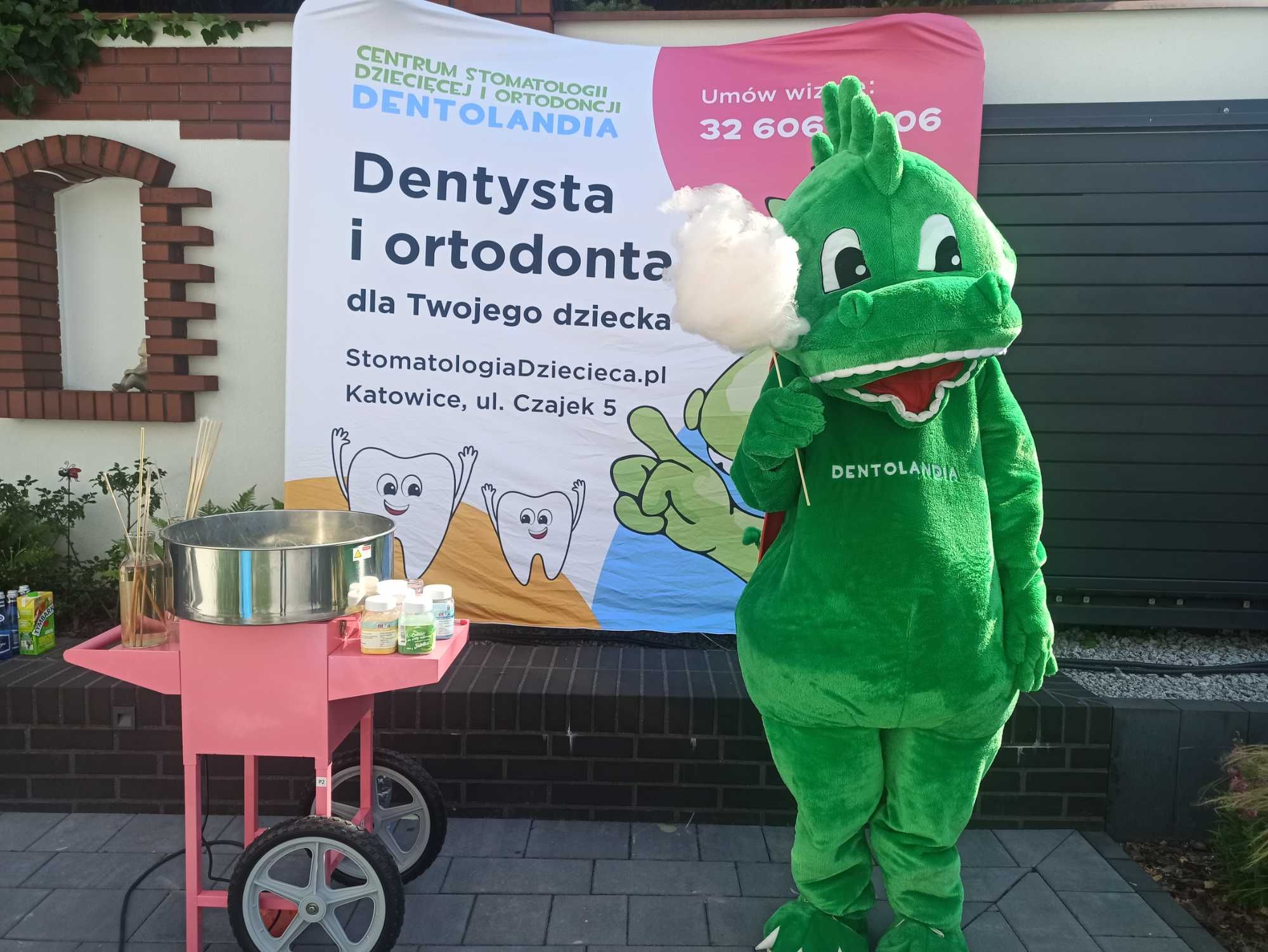 Animacje dla dzieci Dmuchańce Wata cukrowa Miś XXL