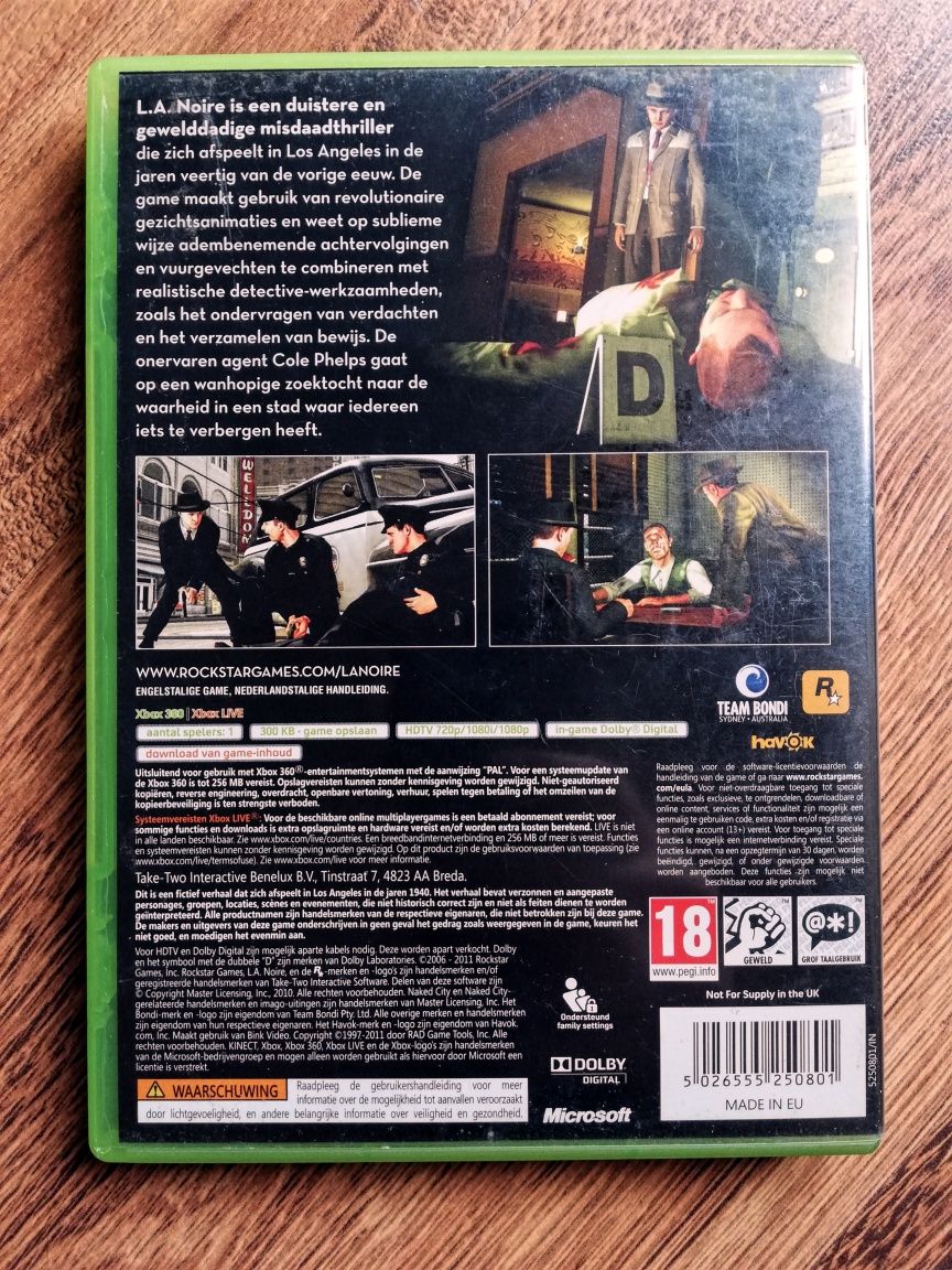 Gra L. A. Noire XboX 360