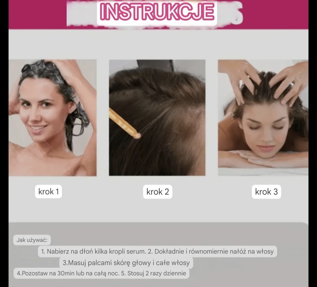 Wyjątkowo Skuteczne Serum na porost włosów BIOTYNA I KOLAGEN 30 ml.