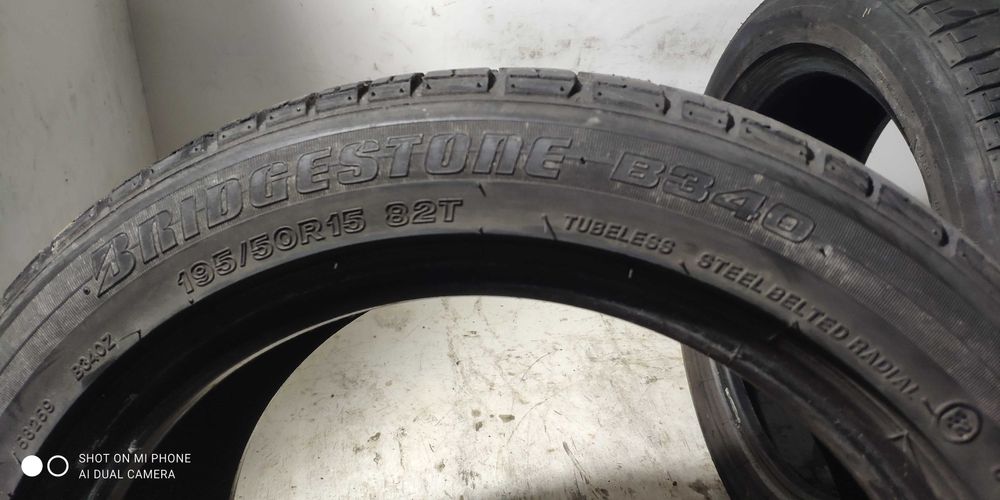 Opony 195/50R15 BRIDGESTONE lato B340 82T całe zdrowe ładne para 2szt