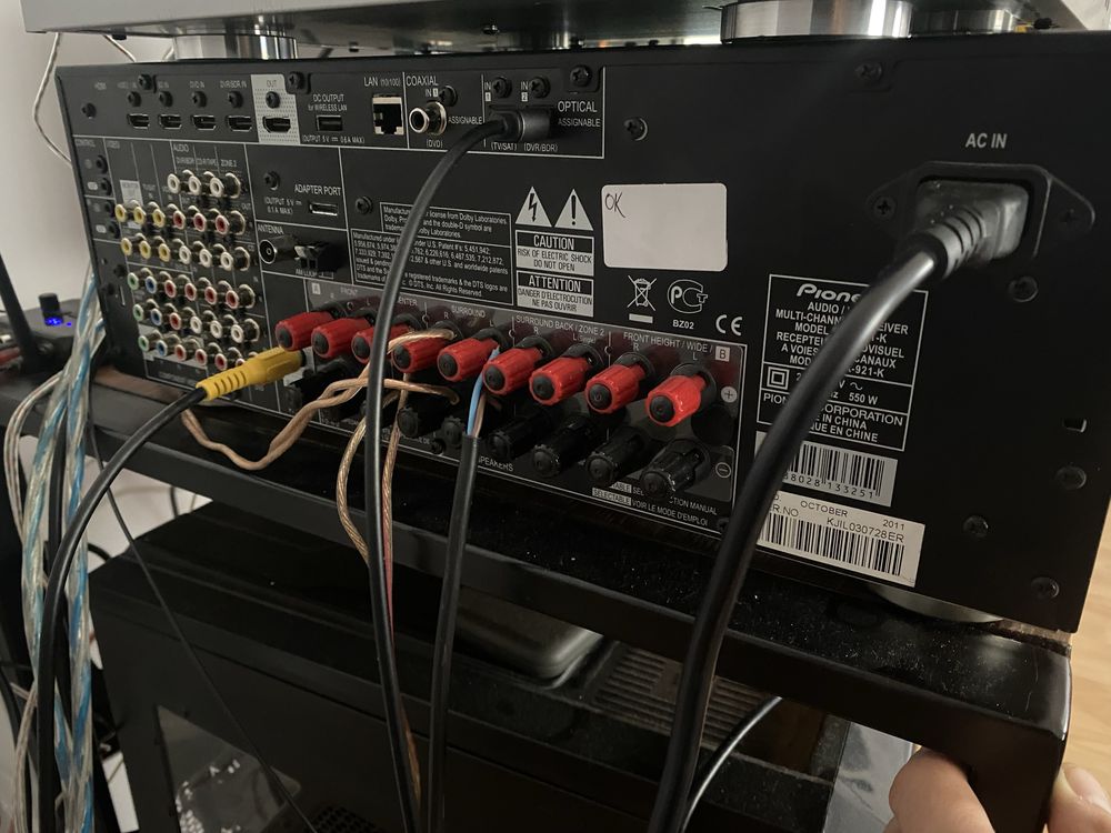 Ресівер Pioneer VSX-921K (550 W, HDMI, OPT)