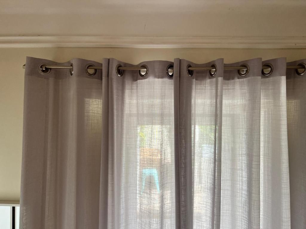 Cortinas linho cinza + varão