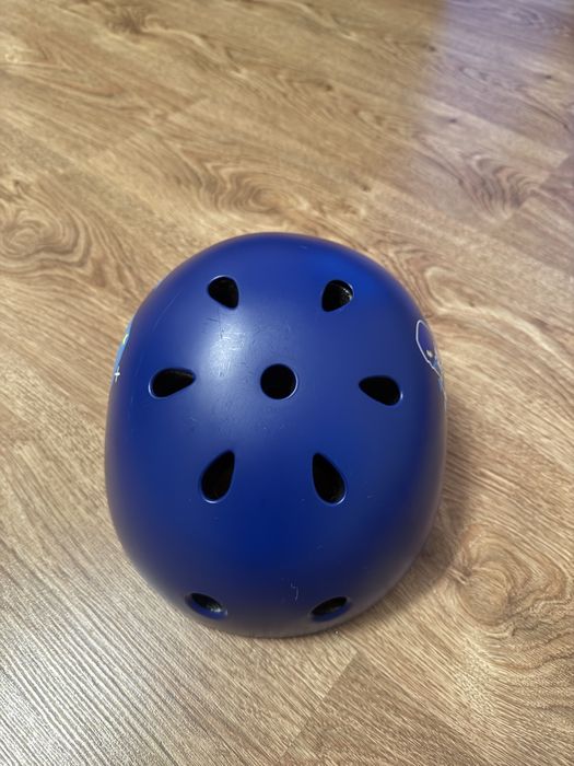 Kask dziecięcy regulowany na rolki, deskorolkę, rower niebieski Oxelo
