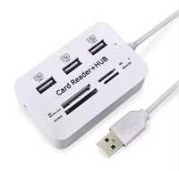 Картридер для читання карт-концентраторів HUB USB Combo 2.0 USB/MS/MS!