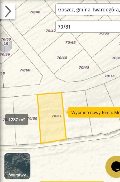 Działka BUDOWLANA Goszcz ,gmina Twardogóra