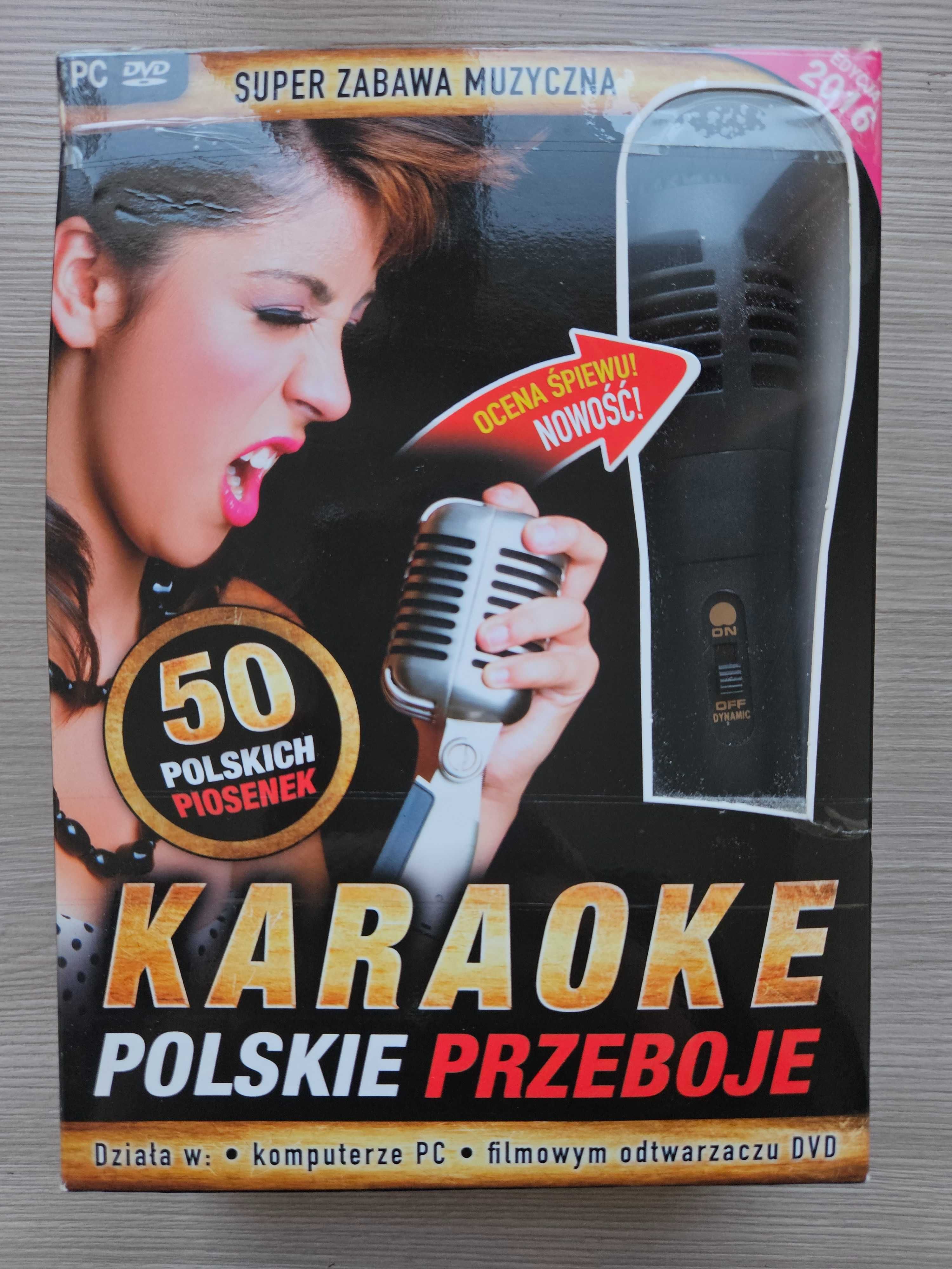 Karaoke polskie przeboje 2016 PC DVD, mikrofon, 50 piosenek