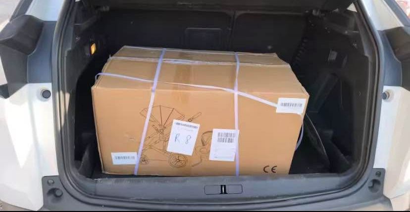 Carrinho de bebé 3 em 1 vermelho - Novo