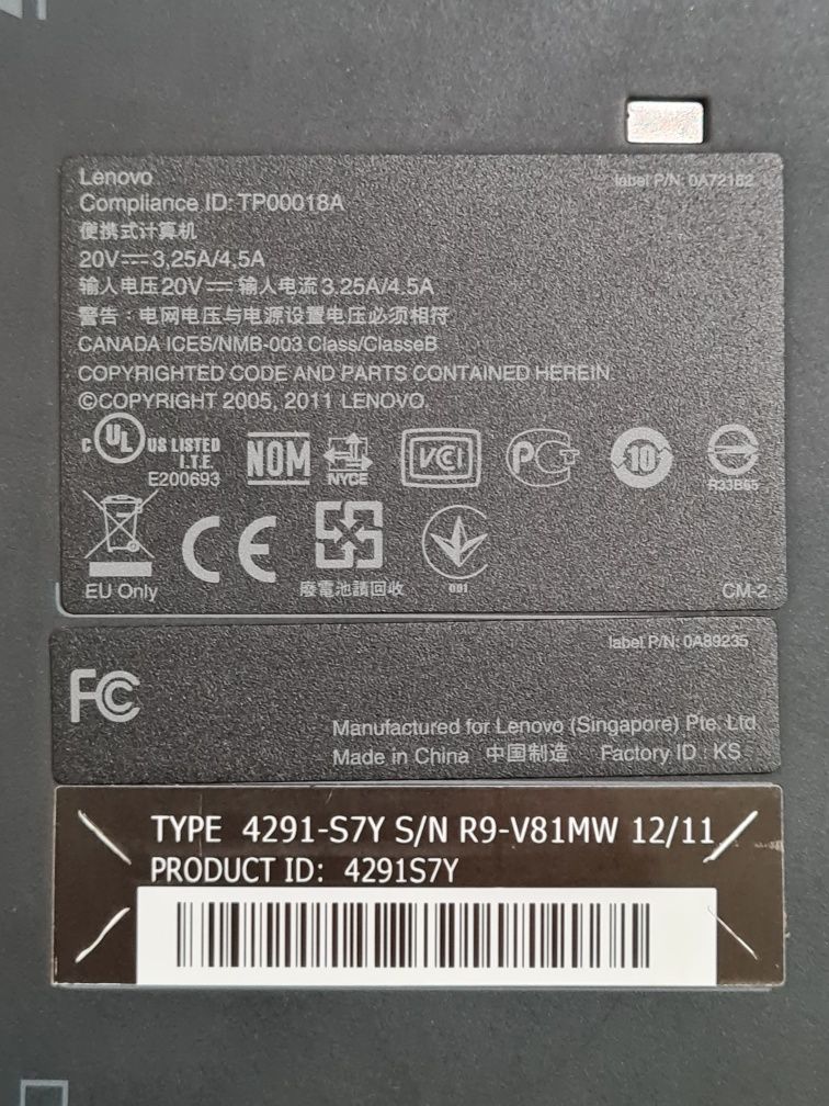 Lenovo Thinkpad X220 Intel Core i5 2540m