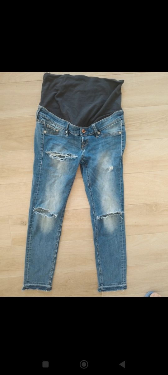 Spodnie jeansowe damskie ciążowe h&M denim