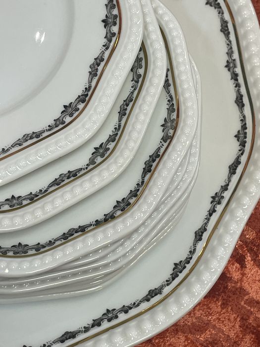 Rosenthal Perlrand talerz na ciasto + 6 talerzykow