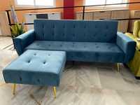 Sofa cama barato com puff + envio GRATIS